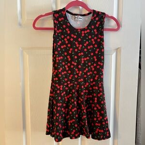 🩵 Dori Creations Cherry Print Sleeveless Skater Dress – Size L Bundle 3 for $20